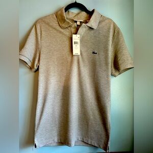 Men’s Lacoste Grey Classic Polo Shirt sz 4 / M - New with tags